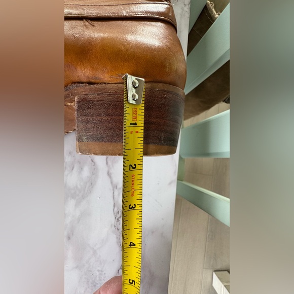 Vintage made in Brazil brown leather heeled boots size 7.5 - Picture 3 of 16